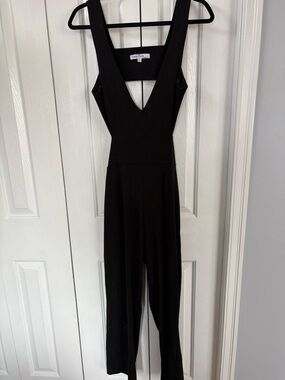 Tucker + Tate Black Deep V Wide-Strap Jumpsuit